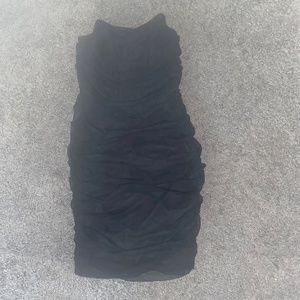 PRETTYLITTLETHING Black strapless mini dress, size: 4 - T